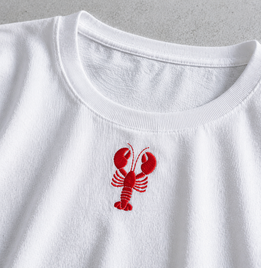 Lobster Embroidery Baby Tee
