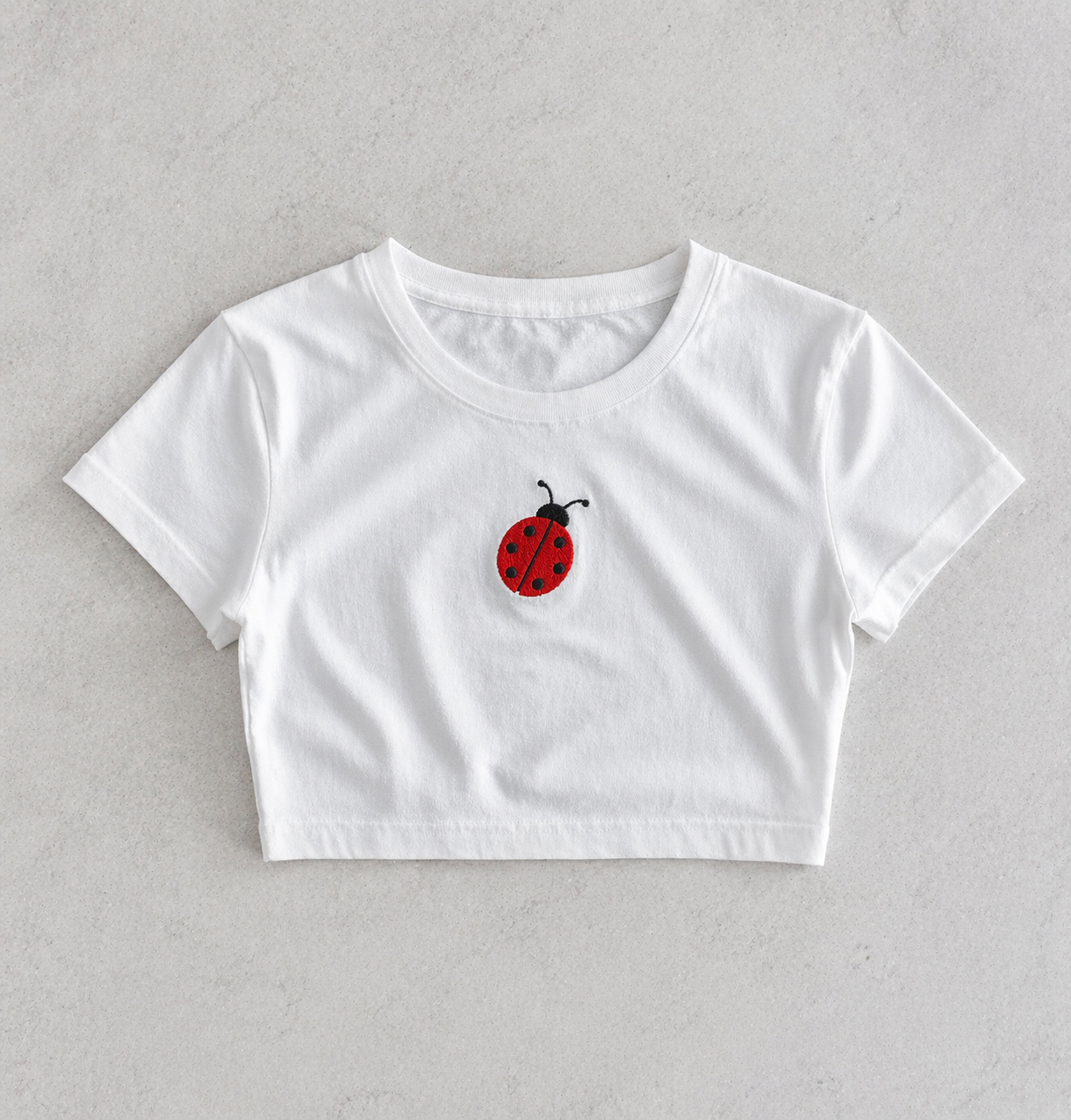Ladybug Embroidery Baby Tee