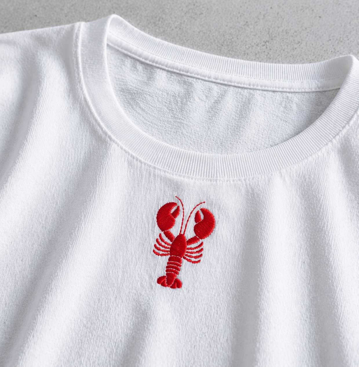 Lobster Embroidery Baby Tee